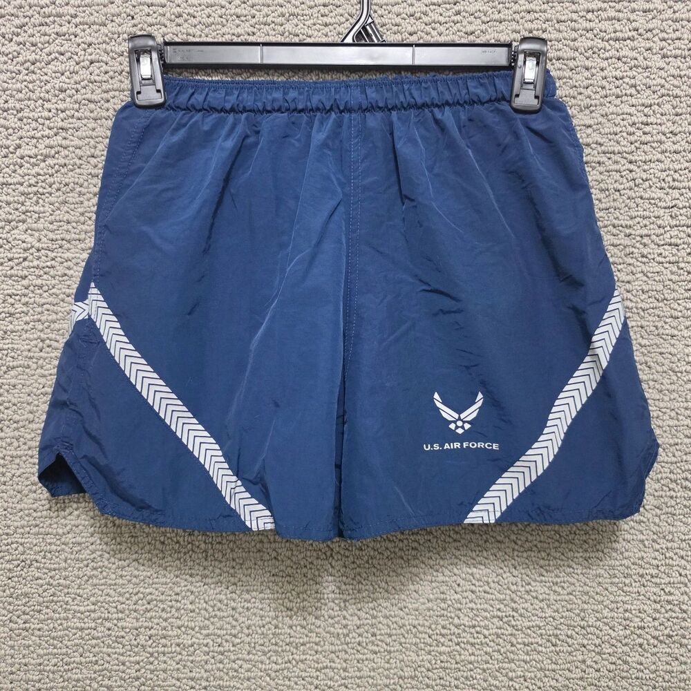 U.S. AIR FORCE Navy Blue Chevron PTU Training Shorts Size XS
